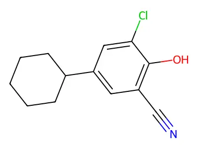 3-Chloro-5-cyclohexyl-2-hydroxybenzonitrile structure