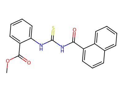 Methyl 2-{[(1-naphthoylamino)carbonothioyl]amino}benzoate structure