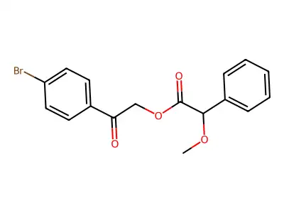2-(4-Bromophenyl)-2-oxoethyl methoxy(phenyl)acetate structure