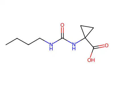 1-(butylcarbamoylamino)cyclopropane-1-carboxylic Acid structure