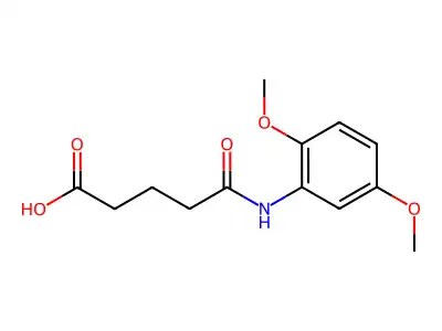 5-(2,5-Dimethoxyanilino)-5-oxopentanoic acid structure