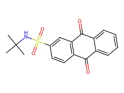 N-tert-butyl-9,10-dioxoanthracene-2-sulfonamide structure