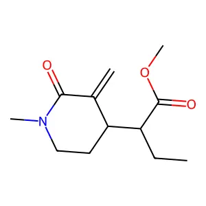 Methyl 2-(1-methyl-3-methylidene-2-oxopiperidin-4-yl)butanoate structure