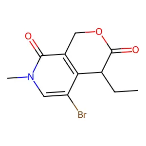 5-Bromo-4-ethyl-7-methyl-1,4-dihydropyrano[3,4-c]pyridine-3,8-dione structure