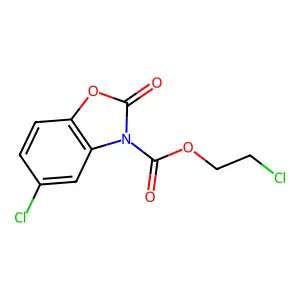 2-Chloroethyl 5-chloro-2-oxo-1,3-benzoxazole-3-carboxylate structure