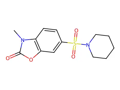 3-Methyl-6-(piperidine-1-sulfonyl)-3H-benzooxazol-2-one structure