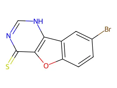 8-Bromobenzofuro[3,2-d]pyrimidine-4(3H)-thione structure