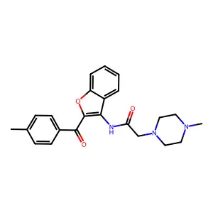 N-[2-(4-methylbenzoyl)-1-benzofuran-3-yl]-2-(4-methylpiperazin-1-yl)acetamide structure