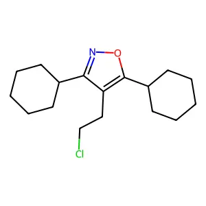 4-(2-Chloroethyl)-3,5-dicyclohexyl-1,2-oxazole structure