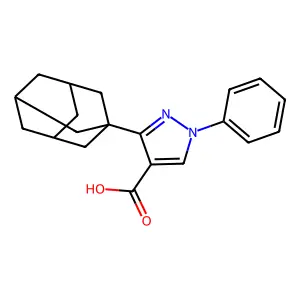 3-(1-Adamantyl)-1-phenyl-1H-pyrazole-4-carboxylic acid structure