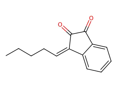 1H-Indene-1,2(3H)-dione, 3-pentylidene- structure