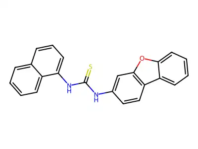 1-Dibenzofuran-3-yl-3-naphthalen-1-ylthiourea structure