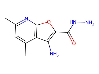 3-Amino-4,6-dimethylfuro[2,3-b]pyridine-2-carbohydrazide structure