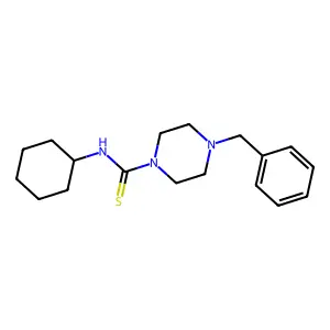 4-benzyl-N-cyclohexylpiperazine-1-carbothioamide structure