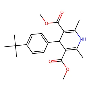 Dimethyl 4-(4-tert-butyl-PH)-2,6-dimethyl-1,4-dihydro-3,5-pyridinedicarboxylate structure