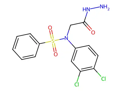N-(3,4-dichlorophenyl)-N-(2-hydrazinyl-2-oxoethyl)benzenesulfonamide structure