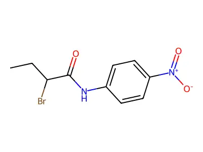 2-bromo-N-(4-nitrophenyl)butanamide structure