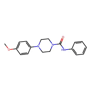 4-(4-methoxyphenyl)-N-phenylpiperazine-1-carboxamide structure