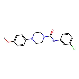 N-(3-chlorophenyl)-4-(4-methoxyphenyl)piperazine-1-carboxamide structure