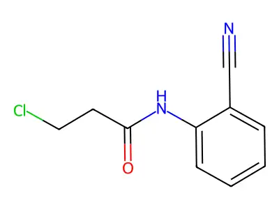 3-chloro-N-(2-cyanophenyl)propanamide structure