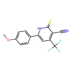6-(4-Methoxyphenyl)-2-sulfanyl-4-(trifluoromethyl)pyridine-3-carbonitrile structure