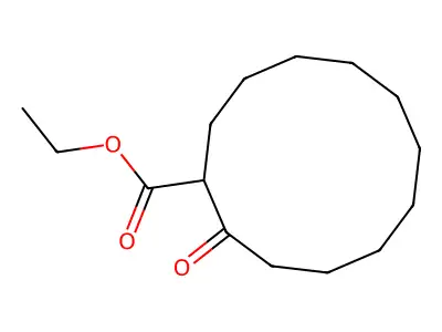 Cyclododecanecarboxylic acid, 2-oxo-, ethyl ester structure