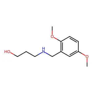 3-(2,5-Dimethoxy-benzylamino)-propan-1-ol structure