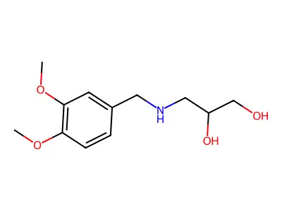 3-[(3,4-Dimethoxyphenyl)methylamino]propane-1,2-diol structure