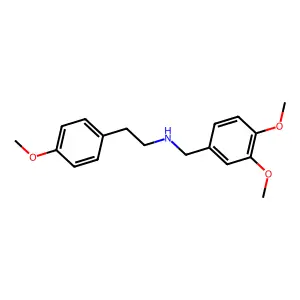 N-[(3,4-dimethoxyphenyl)methyl]-2-(4-methoxyphenyl)ethanamine structure