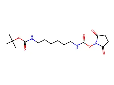 tert-butyl-n-succinimidyl-n,n'-hexamethylenedicarbamate structure