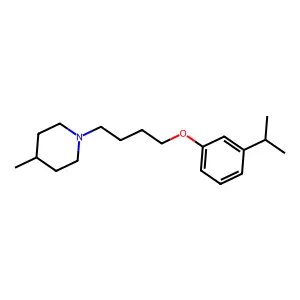 3-Isopropylphenyl 4-(4-methyl-1-piperidinyl)butyl ether structure