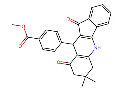 methyl 4-(7,7-dimethyl-9,11-dioxo-6,7,8,9,10,11-hexahydro-5H-indeno[1,2-b]quinolin-10-yl)benzoate structure