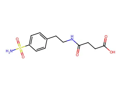 4-Oxo-4-{[2-(4-sulfamoylphenyl)ethyl]amino}butanoic acid structure