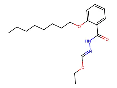2-(Octyloxy)benzoic acid 2-(ethoxymethylene)hydrazide structure