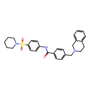 4-(3,4-dihydro-1H-isoquinolin-2-ylmethyl)-N-(4-piperidin-1-ylsulfonylphenyl)benzamide structure