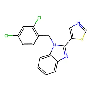 5-[1-[(2,4-Dichlorophenyl)methyl]benzimidazol-2-yl]-1,3-thiazole structure