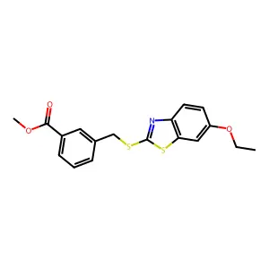 Methyl 3-[(6-ethoxy-1,3-benzothiazol-2-yl)sulfanylmethyl]benzoate structure