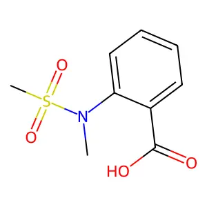 2-(N-methylmethanesulfonamido)benzoic acid structure