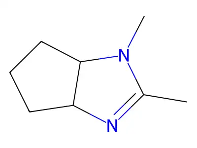 1,2-Dimethyl-1,3a,4,5,6,6a-hexahydrocyclopenta[d]imidazole structure