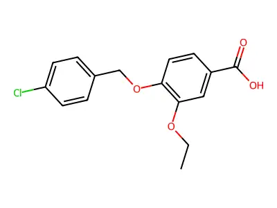 4-[(4-Chlorobenzyl)oxy]-3-ethoxybenzoic acid structure