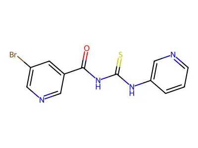 5-bromo-N-(pyridin-3-ylcarbamothioyl)pyridine-3-carboxamide structure