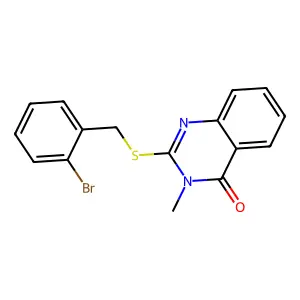 2-[(2-Bromophenyl)methylsulfanyl]-3-methylquinazolin-4-one structure