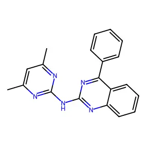 N-(4,6-dimethylpyrimidin-2-yl)-4-phenylquinazolin-2-amine structure
