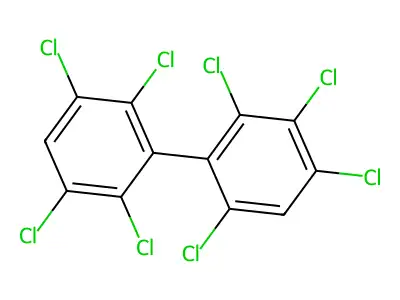 2,2',3,3',4,5',6,6'-Octachlorobiphenyl structure