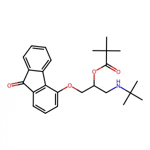 4-(3-tert-Butylamino-2-pivalyloxypropoxy)-9H-fluoren-9-one structure