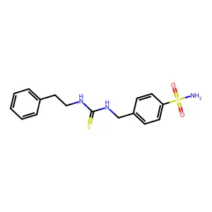 4-({[(2-Phenylethyl)carbamothioyl]amino}methyl)benzenesulfonamide structure