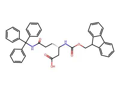 (S)-3-(Fmoc-amino)-N-trityl-adipic acid 6-amide structure