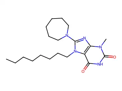 8-(Azepan-1-yl)-3-methyl-7-octylpurine-2,6-dione structure