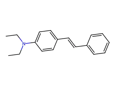 N,N-diethyl-4-(2-phenylethenyl)aniline structure