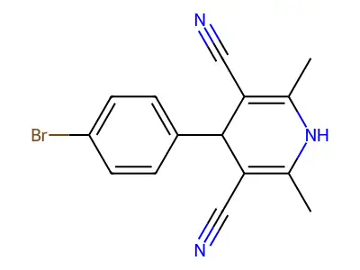 4-(4-Bromophenyl)-2,6-dimethyl-1,4-dihydro-3,5-pyridinedicarbonitrile structure